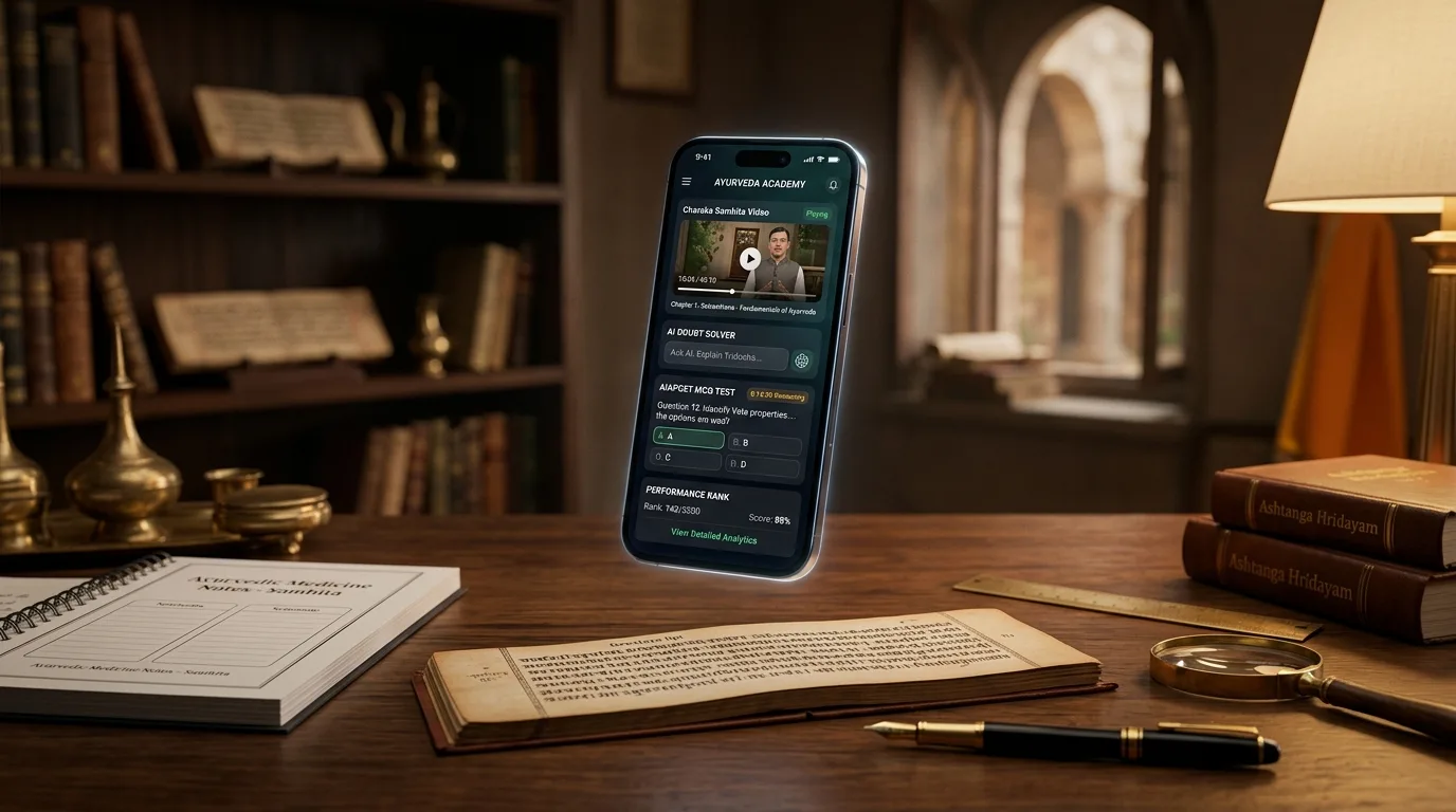 AIAPGET mock test analytics in the learning app
